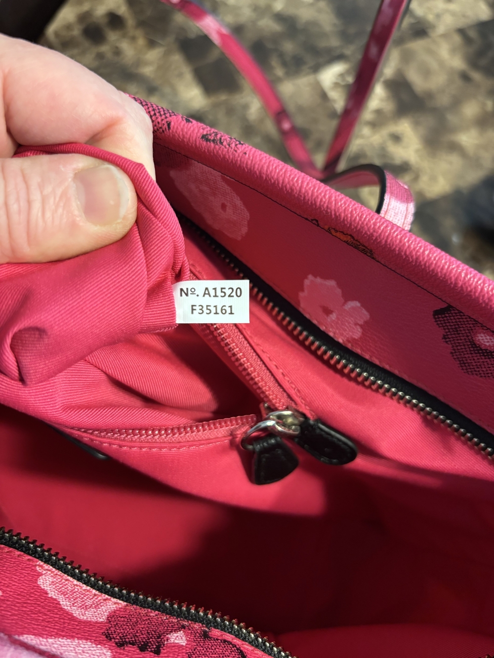 Coach Floral Print Limited Edition Pink Shopper Tote With Matching Wristlet 2pc. - Picture 9 of 16